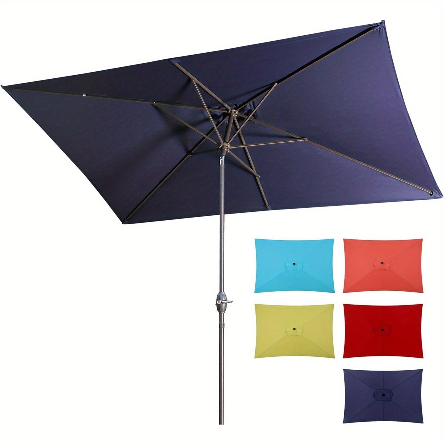 6.5 x 10 Ft Outdoor Rectangular Patio Umbrella