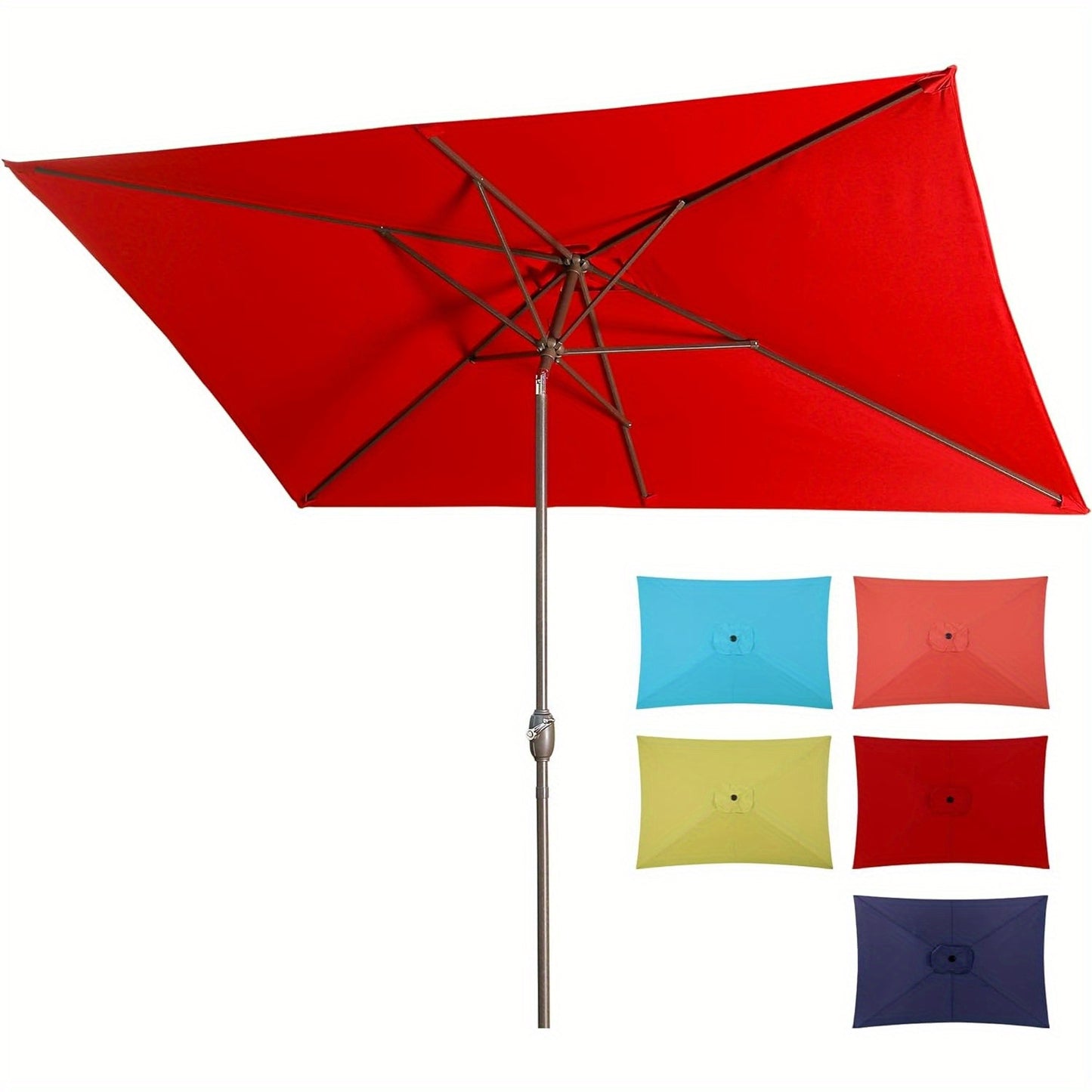 6.5 x 10 Ft Outdoor Rectangular Patio Umbrella