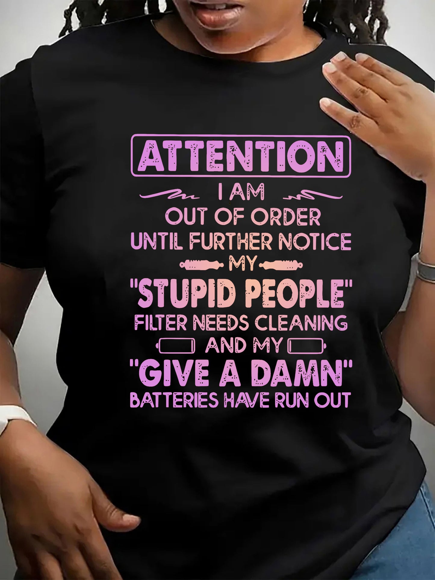 Attention Out of Order Print - Women's T-Shirt