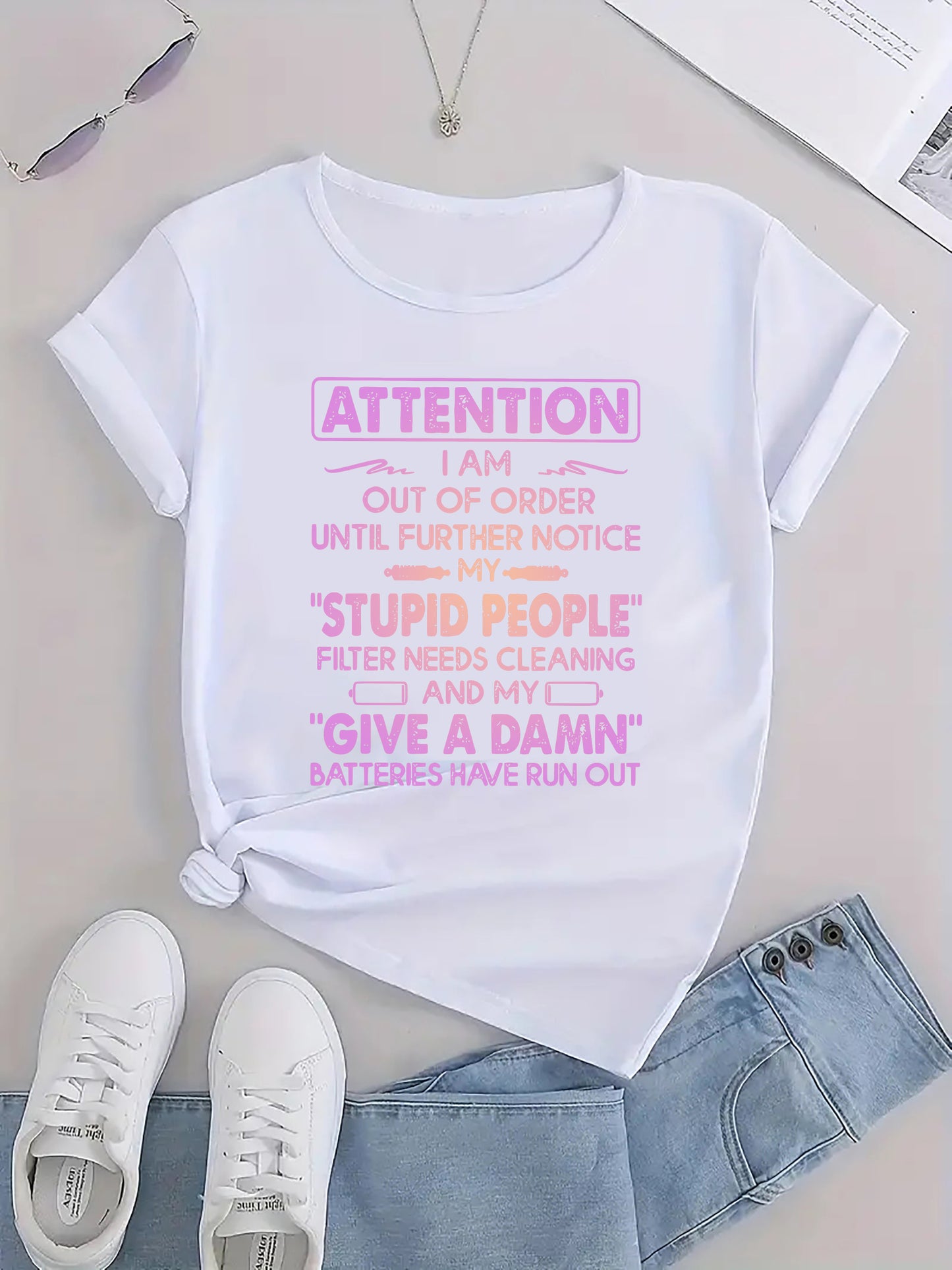 Attention Out of Order Print - Women's T-Shirt