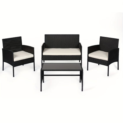 4-Piece Rattan Furniture Set