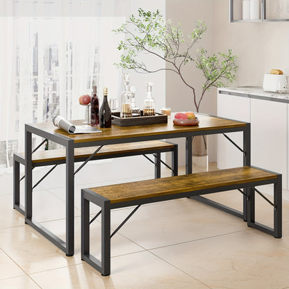 Retro 3-Piece Modern Wooden Table Set