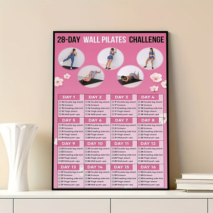 28-Day Wall Pilates Challenge Poster