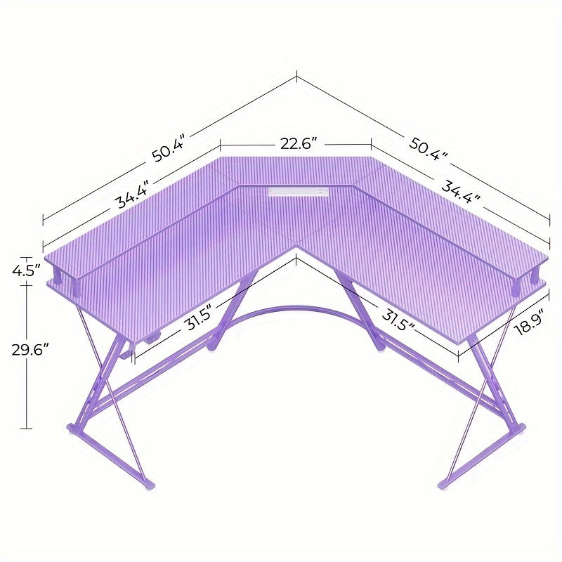 50.4" L-Shaped Gaming Desk