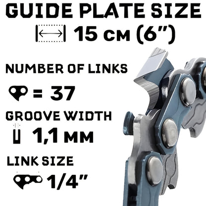 6-Inch Mini Cordless Chain Saw Kit with 2000mAh Rechargeable Battery