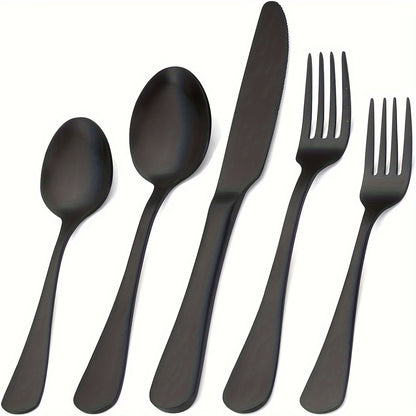 20pcs Set  Stainless Steel Tableware Set, Mirror Polished