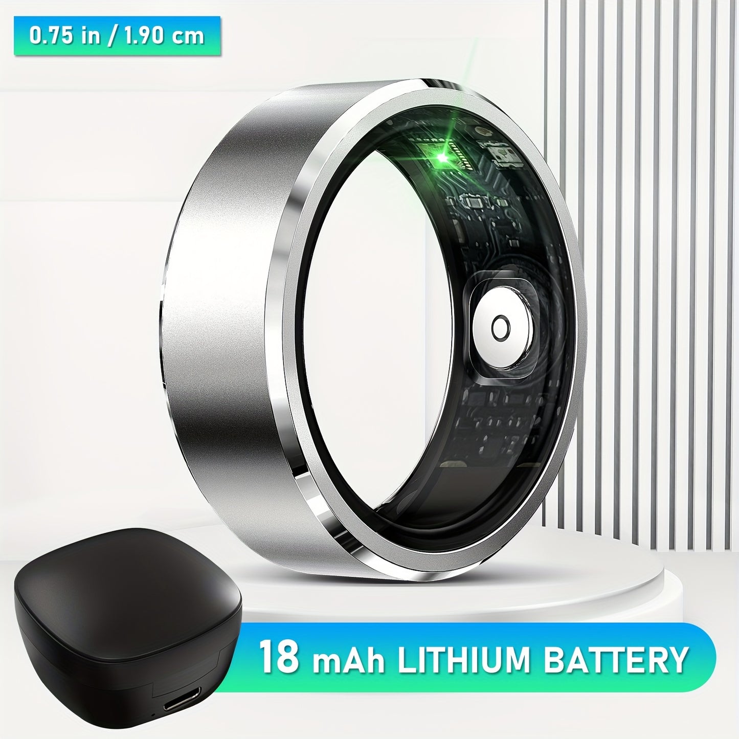 New R5 Smart Ring, Equipped with Charging Compartment