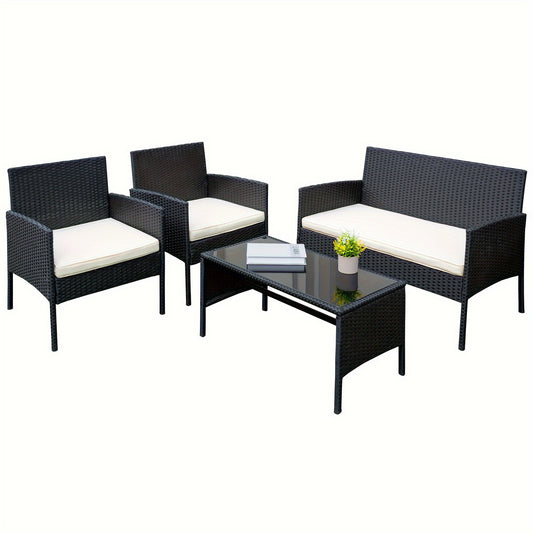 4-Piece Rattan Furniture Set