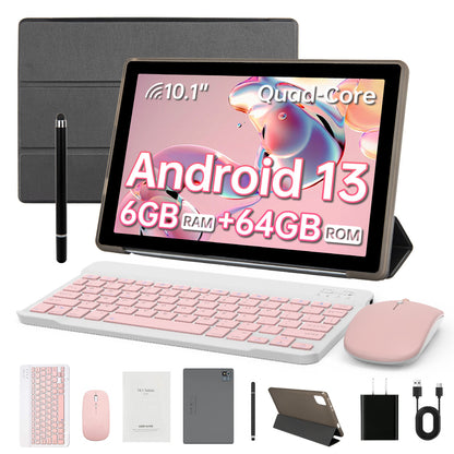 10.1 Android 13 Tablet with Foldable Case