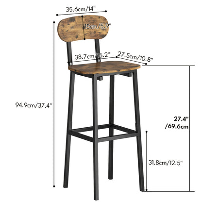 2pcs Bar Stools Set