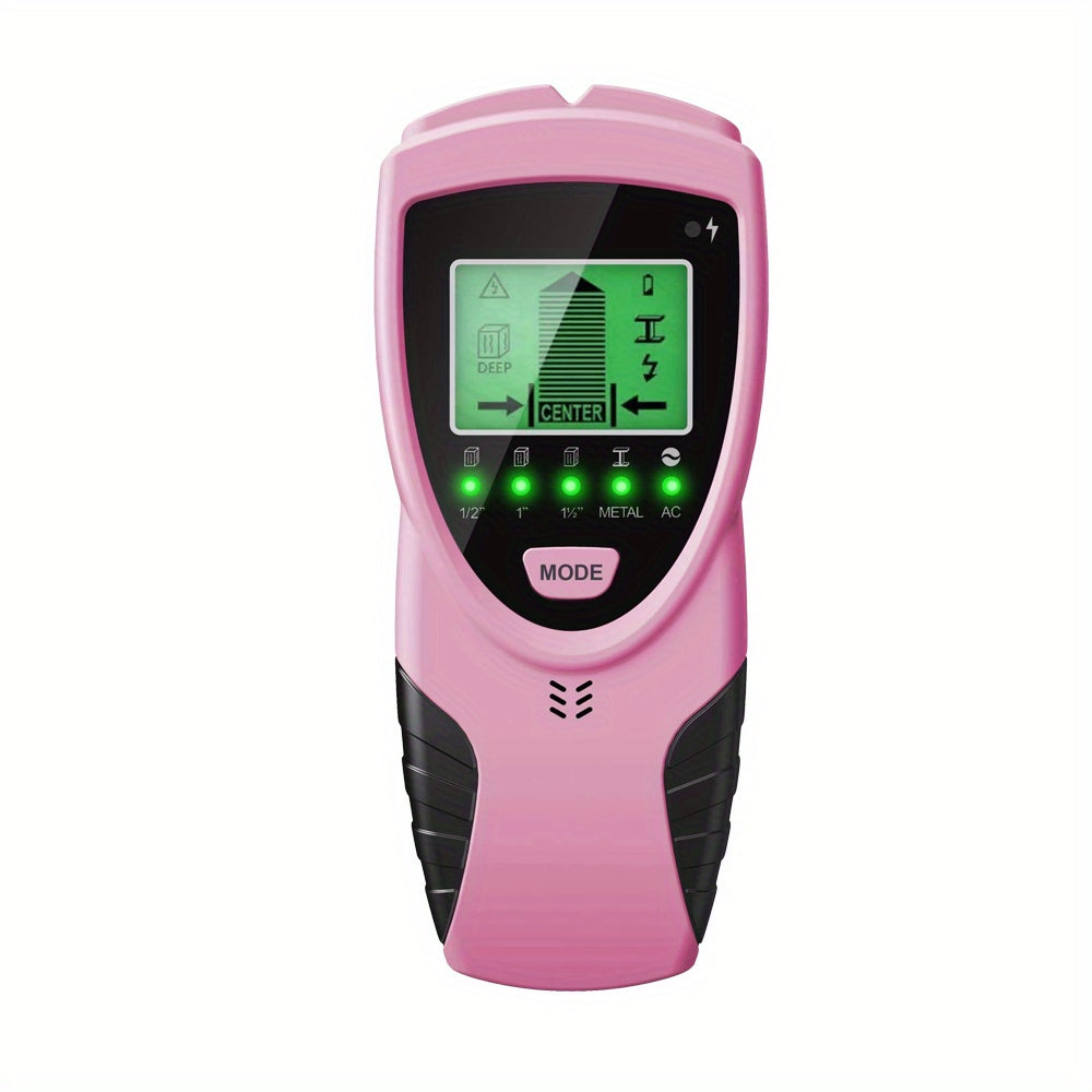 Pink 5 In 1 Stud Detector With Intelligent Microprocessor Chip And HD LCD Display