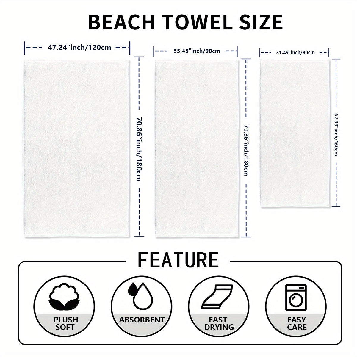 Oversized Quick-Dry Microfiber Beach Towel