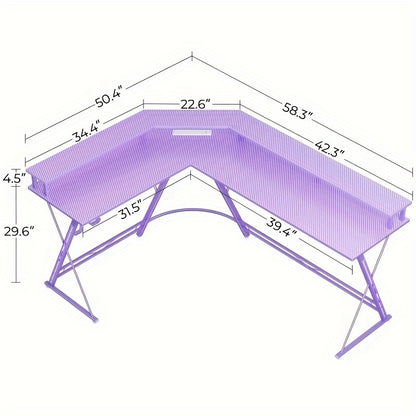 50.4" L-Shaped Gaming Desk