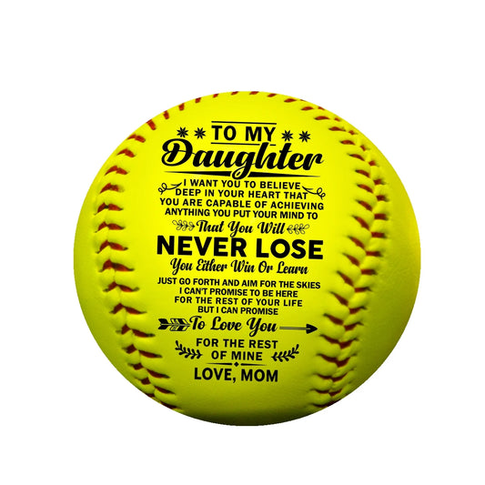 Mom To My Daughter softball