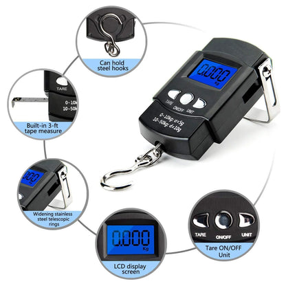 Digital Fishing Hanging Hook Scale Tool