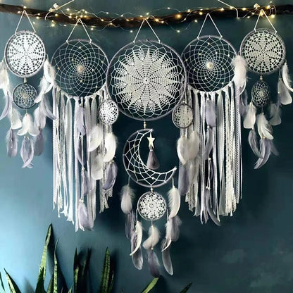 5pc Handmade Feathers Dream Catcher (no Light and Wood Stick)