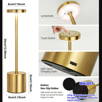 Rechargeable LED Touch Table Lamp