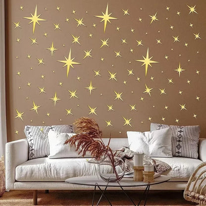 DIY Acrylic Decal Star Mirror Wall Stickers