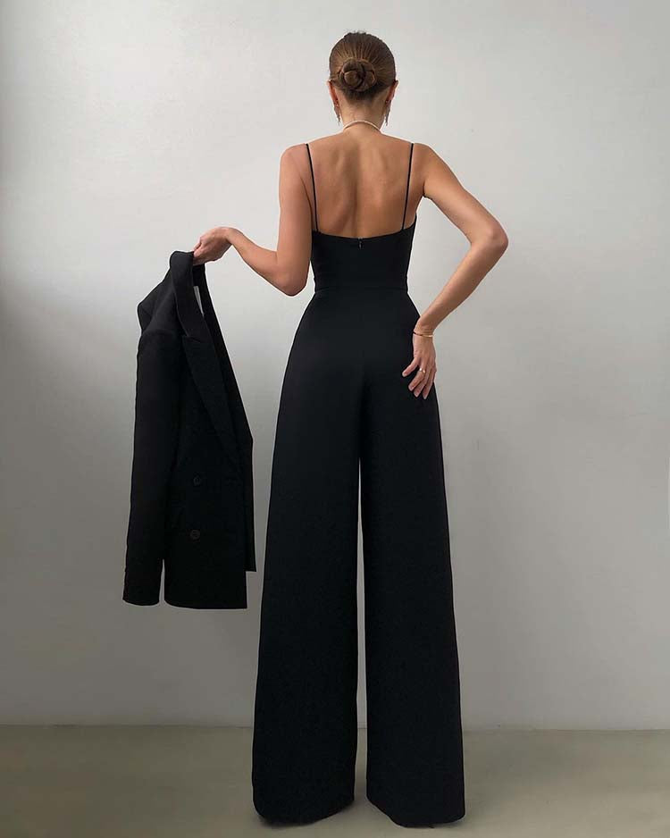 Women's High Waist Wide Leg Jumpsuits