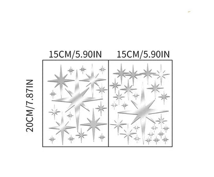 DIY Acrylic Decal Star Mirror Wall Stickers