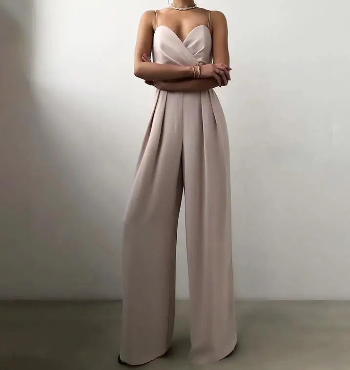 Women's High Waist Wide Leg Jumpsuits