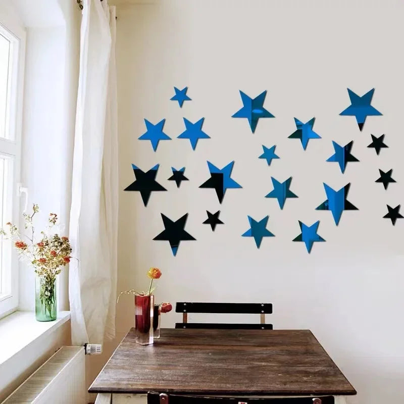 DIY Acrylic Decal Star Mirror Wall Stickers