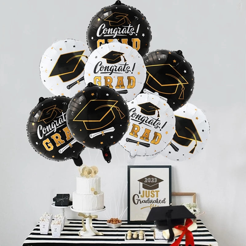 8pcs Latex Graduation Balloon Party Decortations