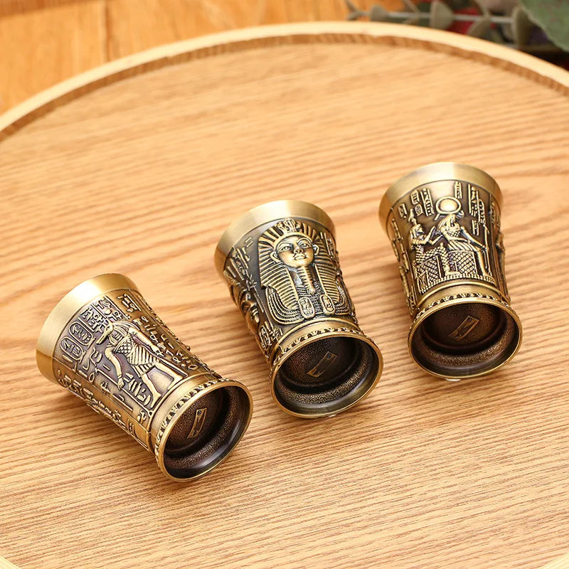 Metal Vintage Egyptian Chalice Creative Wine Shot Glasses