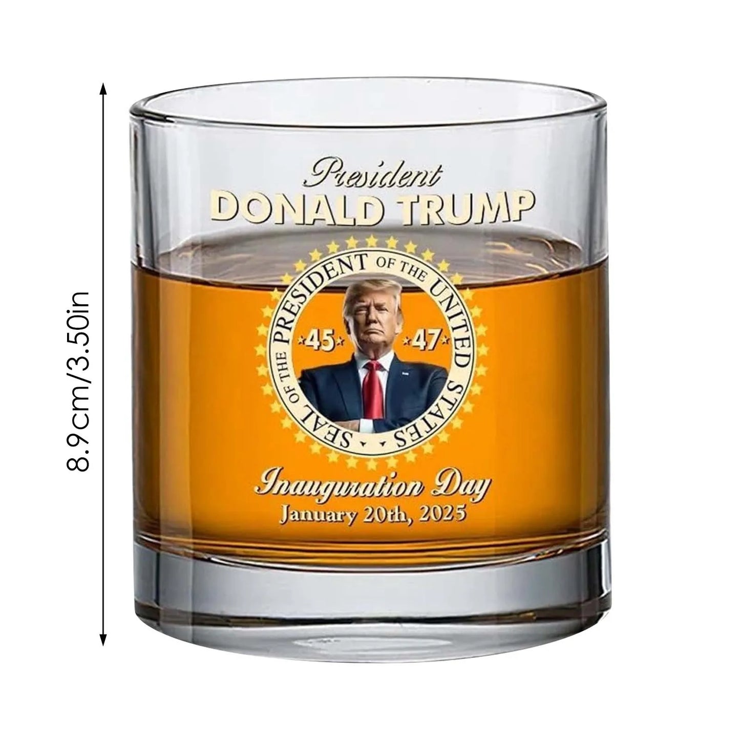 Trump Make America Great Again Whiskey Glass