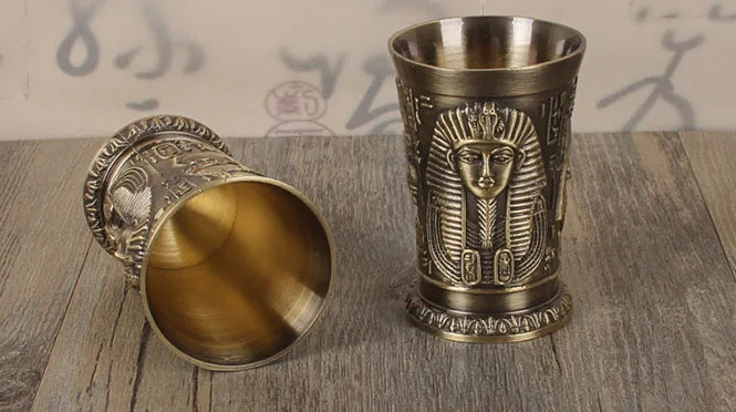 Metal Vintage Egyptian Chalice Creative Wine Shot Glasses