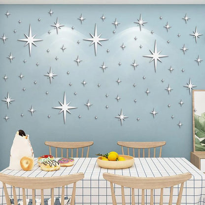 DIY Acrylic Decal Star Mirror Wall Stickers