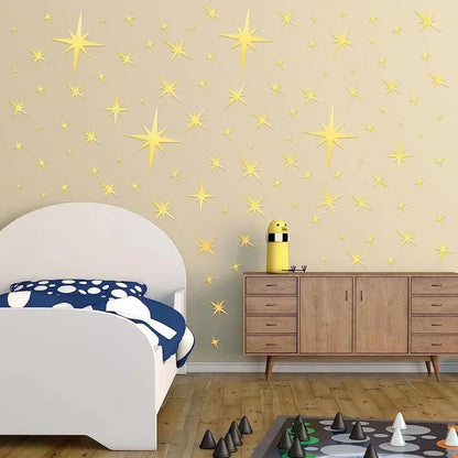 DIY Acrylic Decal Star Mirror Wall Stickers