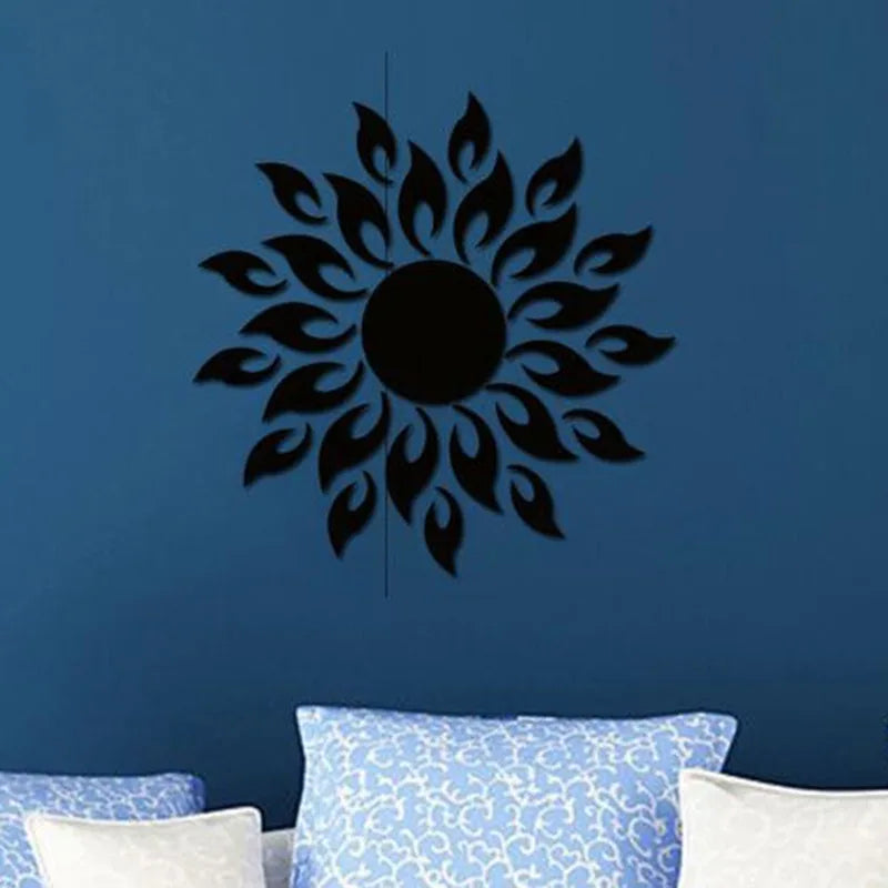 SunFlower Mirror Art Removable Wall Sticker