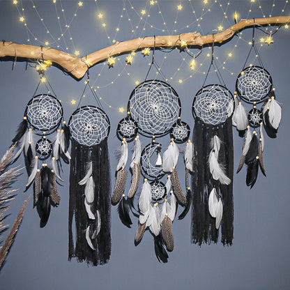 5pc Handmade Feathers Dream Catcher (no Light and Wood Stick)