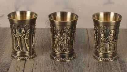 Metal Vintage Egyptian Chalice Creative Wine Shot Glasses