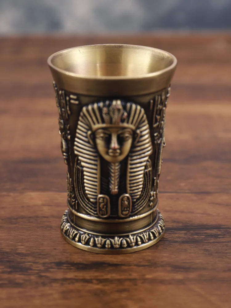 Metal Vintage Egyptian Chalice Creative Wine Shot Glasses