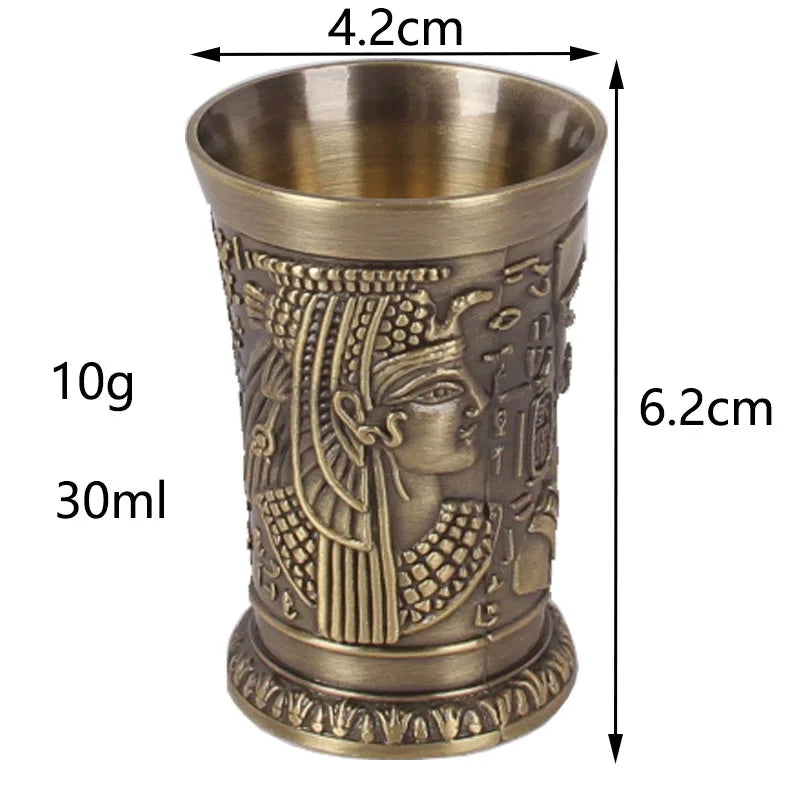 Metal Vintage Egyptian Chalice Creative Wine Shot Glasses