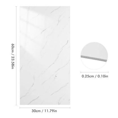 10 Waterproof 30cmx60cm Self-adhesive Marble Tiles