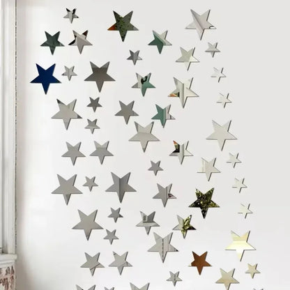 DIY Acrylic Decal Star Mirror Wall Stickers