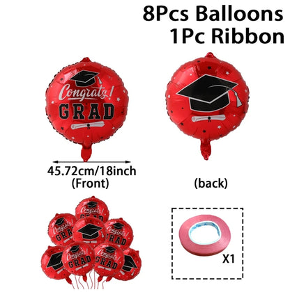 8pcs Latex Graduation Balloon Party Decortations