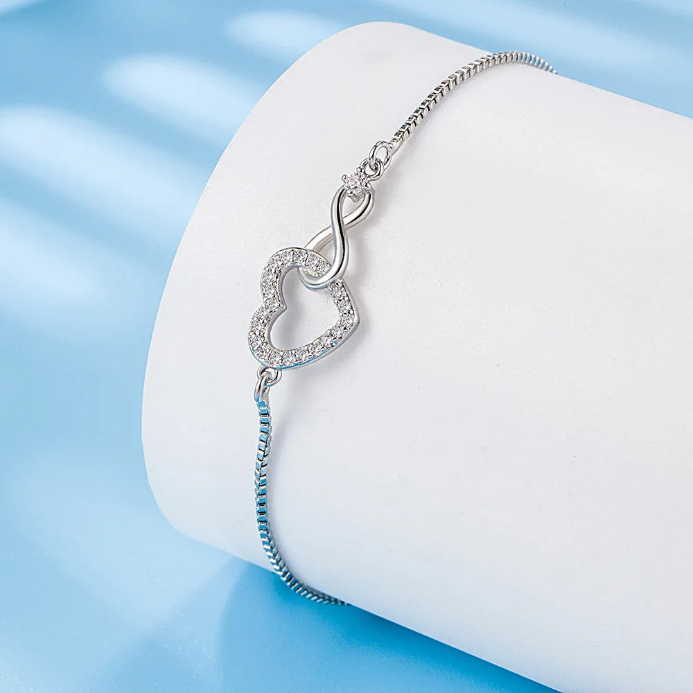 Sterling Silver Heart Bracelet