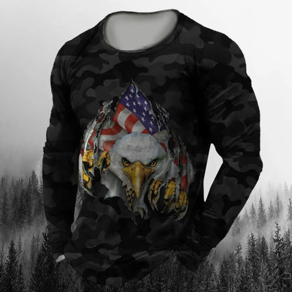 Men's Long Sleeve Camouflage T Shirt