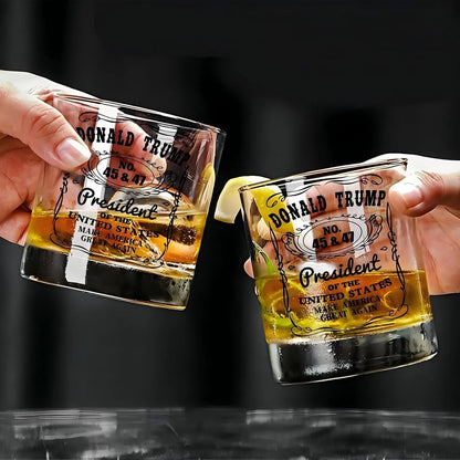 Trump Make America Great Again Whiskey Glass