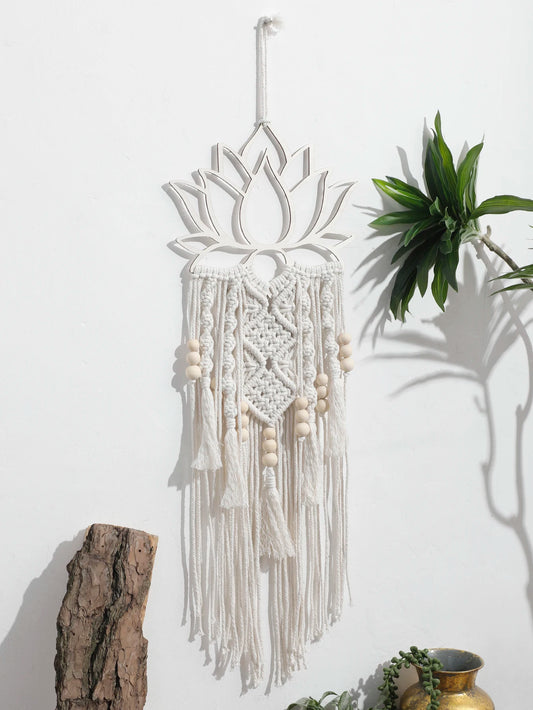 Lotus Boho Macrame Dream Catcher