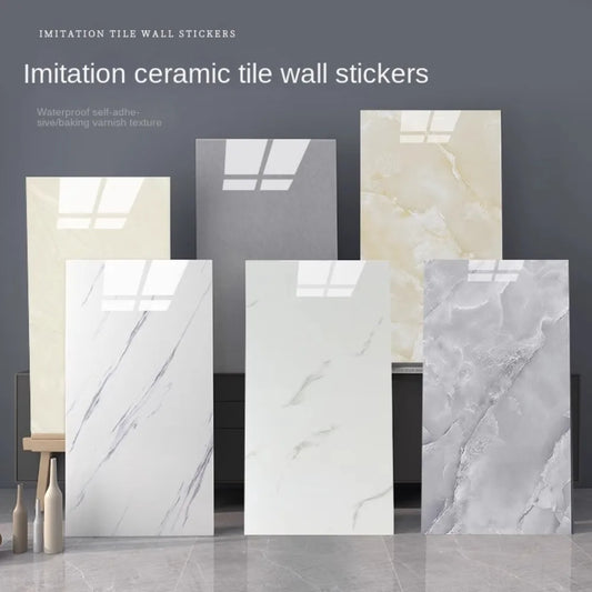 10 Waterproof 30cmx60cm Self-adhesive Marble Tiles