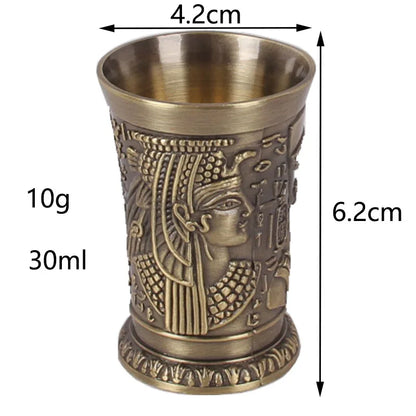 Metal Vintage Egyptian Chalice Creative Wine Shot Glasses