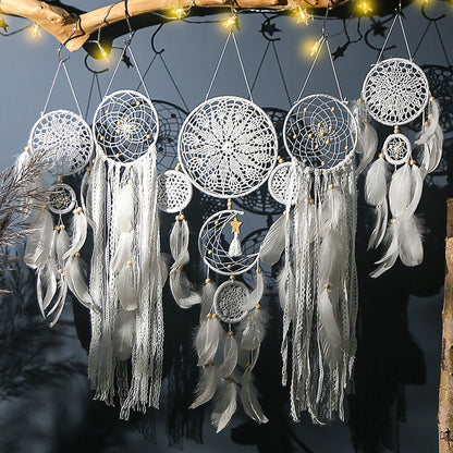 5pc Handmade Feathers Dream Catcher (no Light and Wood Stick)