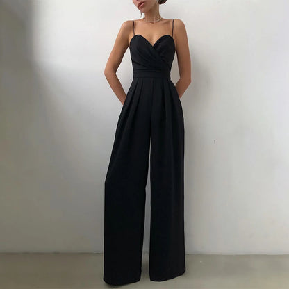 Women's High Waist Wide Leg Jumpsuits