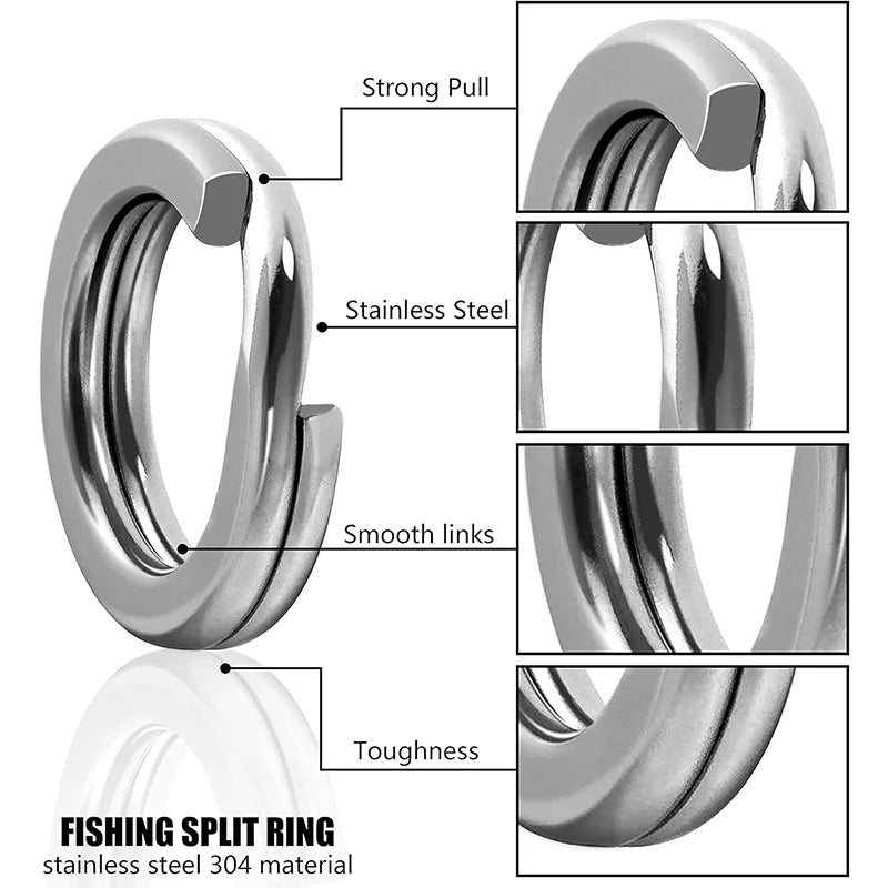 Fishing Stainless Steel Split Rings