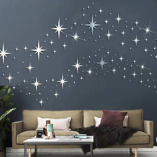 DIY Acrylic Decal Star Mirror Wall Stickers